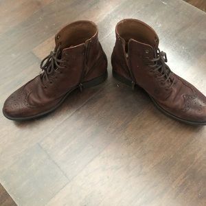Zara leather boots, size 10. Well made boots. Made in Portugal.